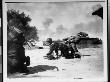 Marines On Beach At Saipan, Crawling Under Enemy Fire To Their Assigned Positions by Sgt. James Burns Limited Edition Print