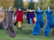 Woolen Socks And Gloves Drying On A Clothesline by Bengt-Goran Carlsson Limited Edition Print
