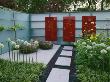 Minimalist Roof Garden, Urban, Polished Concrete Paving Slabs, Rill And Allium, Chelsea 2005 by Clive Nichols Limited Edition Print