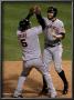 Texas Rangers V. San Francisco Giants, Game 5:  Cody Ross, Juan Uribe by Stephen Dunn Limited Edition Print