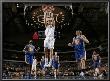 Golden State Warriors V Dallas Mavericks: Dirk Nowitzki And Lou Amundson by Glenn James Limited Edition Print