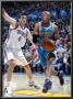 New Orleans Hornets V Oklahoma City Thunder: David West And Nick Collison by Layne Murdoch Limited Edition Pricing Art Print