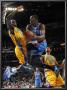 Oklahoma City Thunder V New Orleans Hornets: Kevin Durant And Emeka Okafor by Layne Murdoch Limited Edition Pricing Art Print