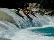 Kayakers Drop Vertically On Shumel Ja River, Mexico by Michael Brown Limited Edition Print