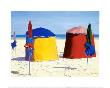 The Sunshades In Deauville by Henri Deuil Limited Edition Print