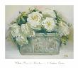 White Roses In Planter by Andrea Dern Limited Edition Pricing Art Print
