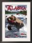 Grizzly Bear Salmon Fishing - Alaska, C.2009 by Lantern Press Limited Edition Pricing Art Print