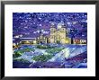 Nighttime Aerial View Of The Main Square Featuring The Cathedral Of Cusco, Cusco, Peru by Jim Zuckerman Limited Edition Print