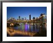 Australia, Queensland, Brisbane, Story Bridge With Riverside Centre Highrises by Walter Bibikow Limited Edition Print