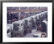 White Volkswagens Coming Down Assembly Line In Brazilian Factory by Paul Schutzer Limited Edition Print