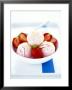 Strawberry Yoghurt Ice Cream With Honey Sauce by Antje Plewinski Limited Edition Pricing Art Print