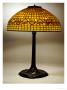An Acorn Leaded Glass And Bronze Table Lamp by Tiffany Studios Limited Edition Print