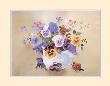 Pansies In Teapot by Livia Limited Edition Pricing Art Print