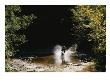 Mountain Biker Splashing Through Water At High Speed, Canaan Valley by Skip Brown Limited Edition Print