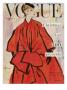 Vogue Cover - November 1953 by Rene R. Bouche Limited Edition Print