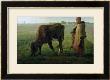Woman Grazing Her Cow, 1858 by Jean-Franã§Ois Millet Limited Edition Print
