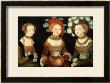 Three Princesses Of Saxony, Sibylla (1515-92), Emilia (1516-91) And Sidonia (1518-75) by Lucas Cranach The Elder Limited Edition Pricing Art Print