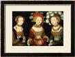 Three Princesses Of Saxony, Sibylla (1515-92), Emilia (1516-91) And Sidonia (1518-75) by Lucas Cranach The Elder Limited Edition Print