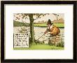Rule Xxxii: A Player May Stand Out Of Bounds To Play A Ball Lying Within Bounds, From Rules Of Golf by Charles Crombie Limited Edition Print