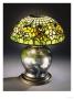 A Fine 'Pansy' Leaded Glass, Intaglio-Carved Favrile Glass And Bronze Table Lamp by Maurice Bouval Limited Edition Pricing Art Print