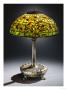 A 'Black-Eyed Susan' Leaded Glass And Bronze Table Lamp by Maurice Bouval Limited Edition Print