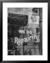 Franklin D. Roosevelt Poster Hanging In A Repair Store Window On Madison Avenue by John Phillips Limited Edition Print