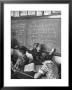 Suzy Creech, Typical Girl Known As A Pigtailer In Classroom, 5Th Grade, Writing On The Board by Frank Scherschel Limited Edition Print