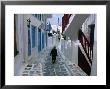 Woman Walking Down An Alley, Mykonos Town, Mykonos, Greece by Doug Pearson Limited Edition Pricing Art Print