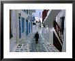 Woman Walking Down An Alley, Mykonos Town, Mykonos, Greece by Doug Pearson Limited Edition Print