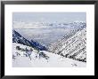 Salt Lake Valley And Fresh Powder Tracks At Alta, Alta Ski Resort, Salt Lake City, Utah, Usa by Kober Christian Limited Edition Print