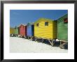 Brightly Painted Beach Bathing Huts At False Bay, Muizenburg, Cape Town, South Africa by Gavin Hellier Limited Edition Print