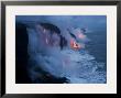 Lava Flows Into The Ocean, Hawaii Volcanoes National Park, Hawaii by Stephen Alvarez Limited Edition Print