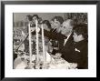 President Franklin D. Roosevelt With His Wife Eleanor, Serving Thanksgiving Turkey To Polio Patient by Margaret Bourke-White Limited Edition Print