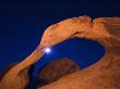 Night Photo Of Rock Arch And Moon, Alabama Hills, California, Usa by Dennis Kirkland Limited Edition Print