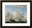 A Man-O-War In A Swell And A Sailing Boat by Peter Monamy Limited Edition Pricing Art Print