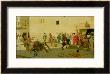 A Roman Street Scene With Musicians And A Performing Monkey by Modesto Faustini Limited Edition Pricing Art Print