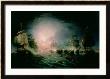 The Blowing Up Of The French Commander's Ship L'orient At The Battle Of The Nile, 1798 by John Thomas Serres Limited Edition Print