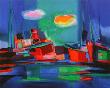 Chalutiers Dans Le Port Ii by Marcel Mouly Limited Edition Print