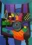 Nature Morte Guitare Et Ã‰Checs by Marcel Mouly Limited Edition Print