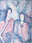 Deux Femmes Et Un Velo by Dionysis Papadatos Limited Edition Print