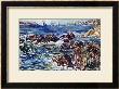Rocky Cove With Village And Sketch Of Rocks by Maurice Brazil Prendergast Limited Edition Print