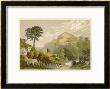 Scottish Highland Moor Scene With A Stag Set Against Majestic Hills by F. Lydon Limited Edition Print