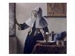 Detail Of Woman With A Water Jug by Jan Vermeer Limited Edition Print
