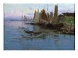 Fishing Boats (Oil On Canvas) by Johannes Martin Grimelund Limited Edition Print