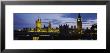 Government Building Lit Up At Night, Big Ben And The Houses Of Parliament, London, England, Uk by Panoramic Images Limited Edition Print