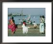 Indian People Look Out Over The Harbor In Bombay by Robert Sisson Limited Edition Pricing Art Print