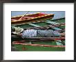 Tour Boat Guide Naps In Rowboats On Li River, Guilin, Guangxi, China by Raymond Gehman Limited Edition Print