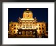 Bundeshauser (Parliament) Building Illuminated At Night, Bern, Switzerland by Glenn Beanland Limited Edition Print