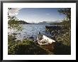 Boat On Lake Kilpisjarvi, Kilpisjarvi, Arctic Circle, Lapland, Finland by Doug Pearson Limited Edition Pricing Art Print
