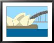 Illustration Of The Harbour Bridge And Opera House, Sydney, New South Wales, Australia, Pacific Rim by Michael Kelly Limited Edition Print